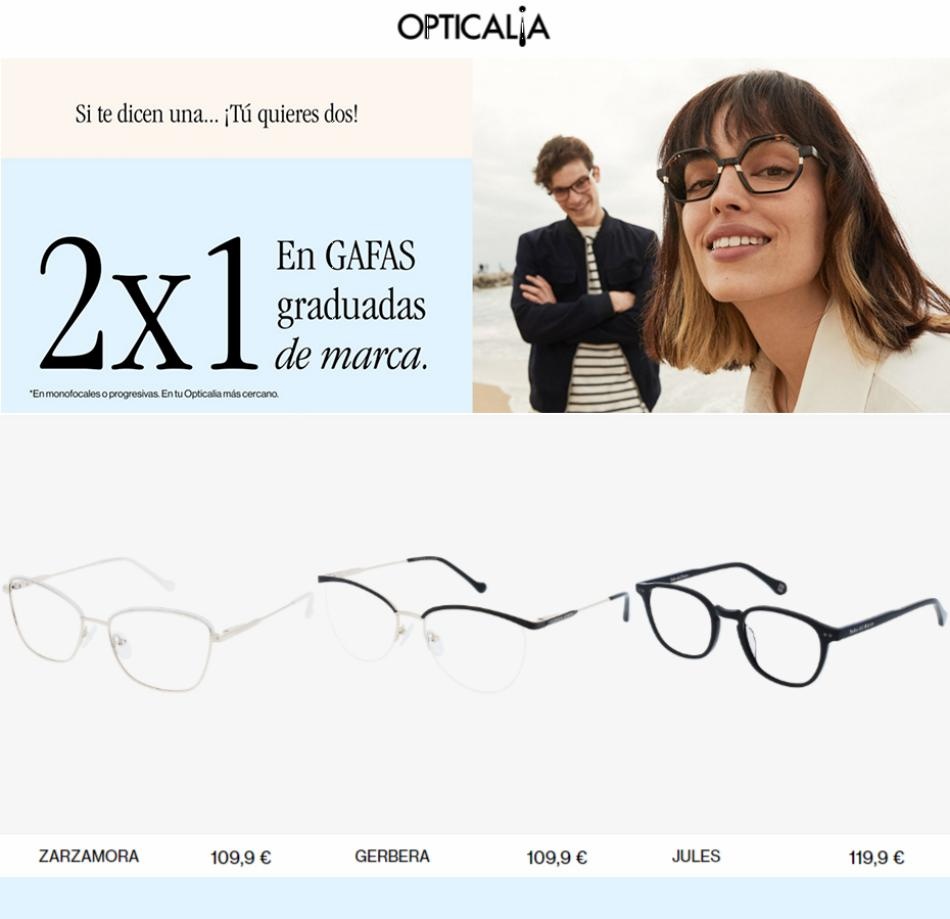 Opticalia Ofertas 2x1 en gafas graduadas