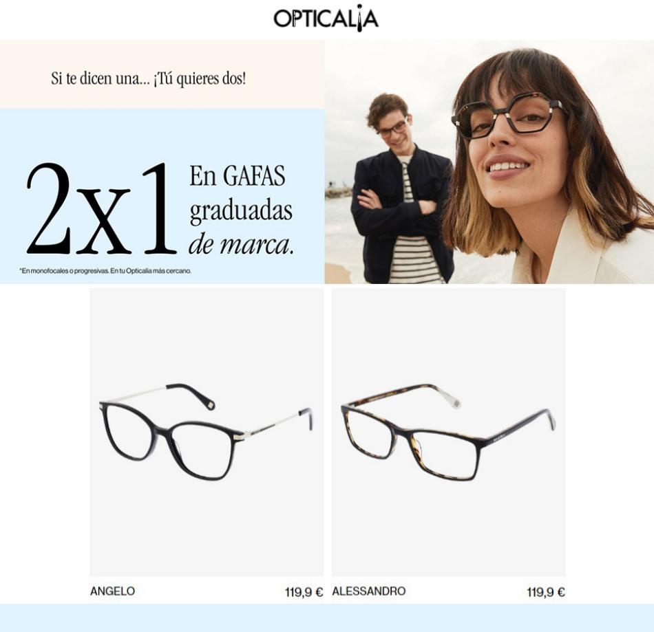 Opticalia Ofertas 2x1 en gafas graduadas
