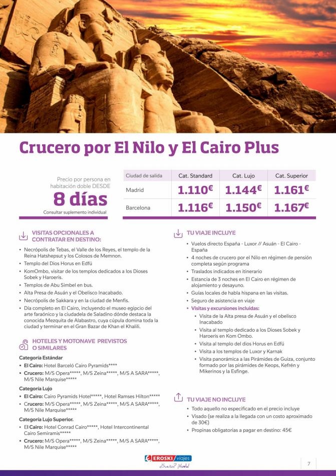 Viajes Eroski Egipto 2022
