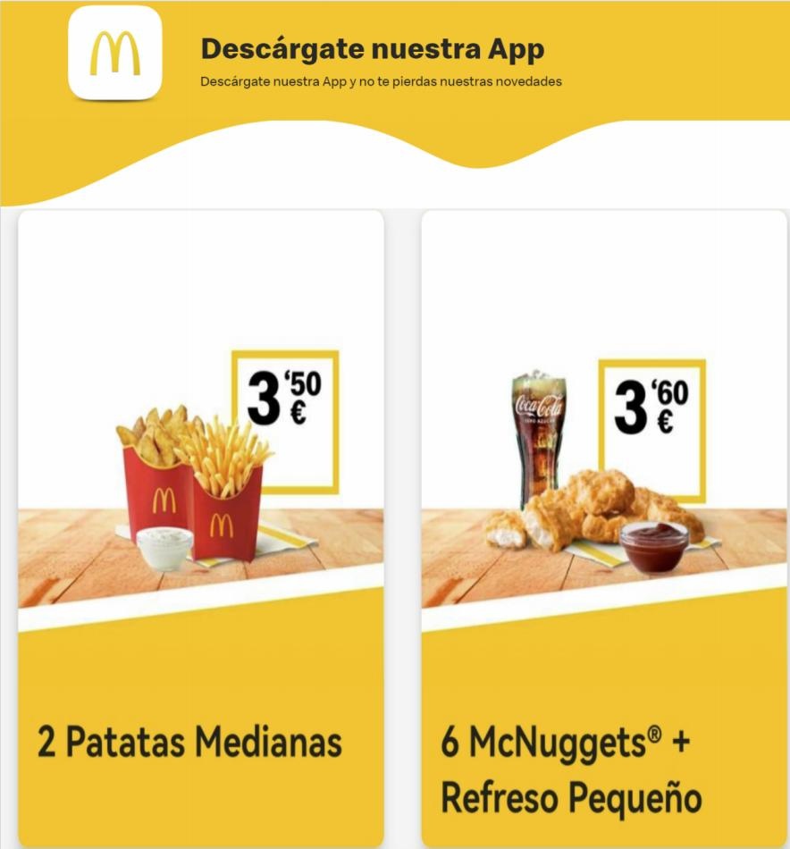 McDonalds Cupones descuento