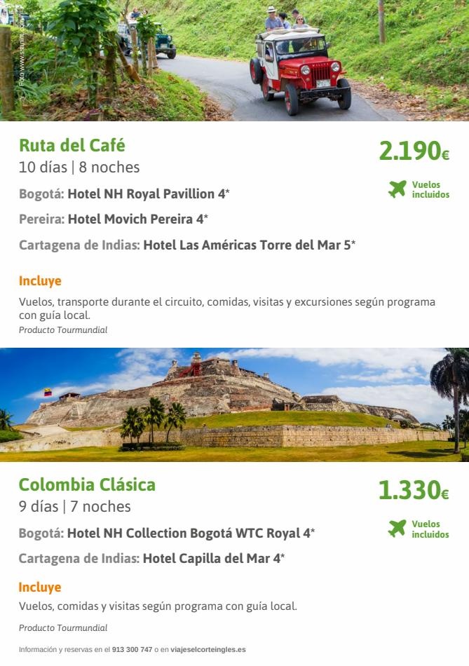 Viajes El Corte Inglés Colombia ofertas