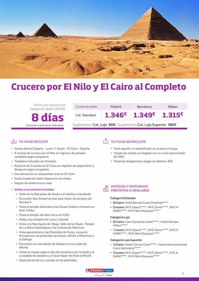 Viajes Eroski Egipto 2023