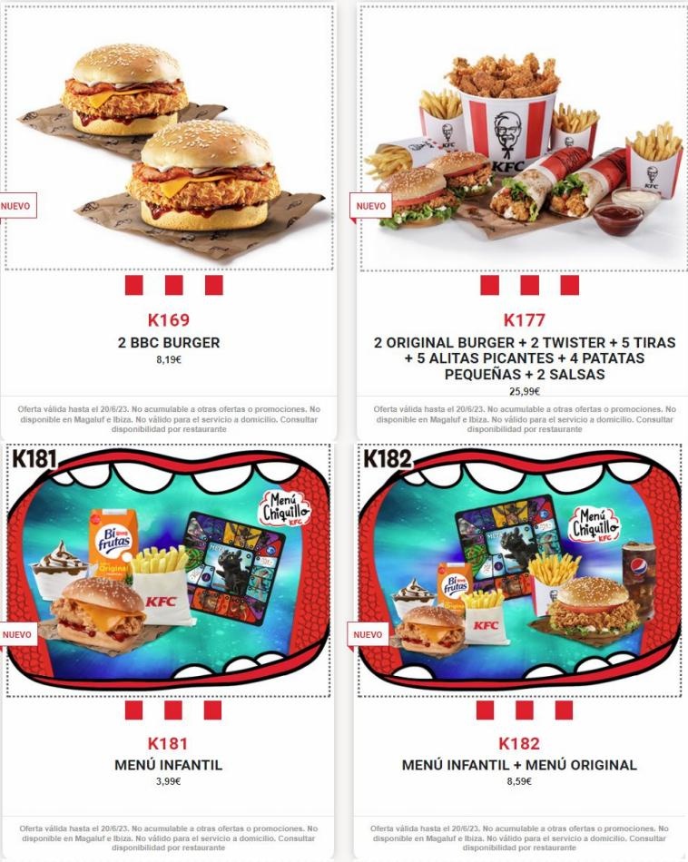 KFC Ofertas especiales