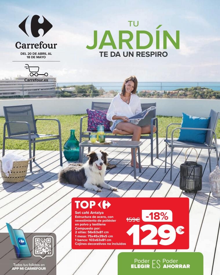 Carrefour JARDIN (Conjuntos jardín, sillas playa, piscinas, plantas y barbacoas)