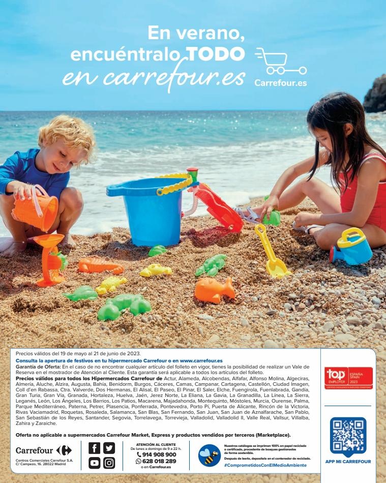 Carrefour PISCINAS (Piscinas, Sillas playa, Conjuntos de jardín y Barbacoas).