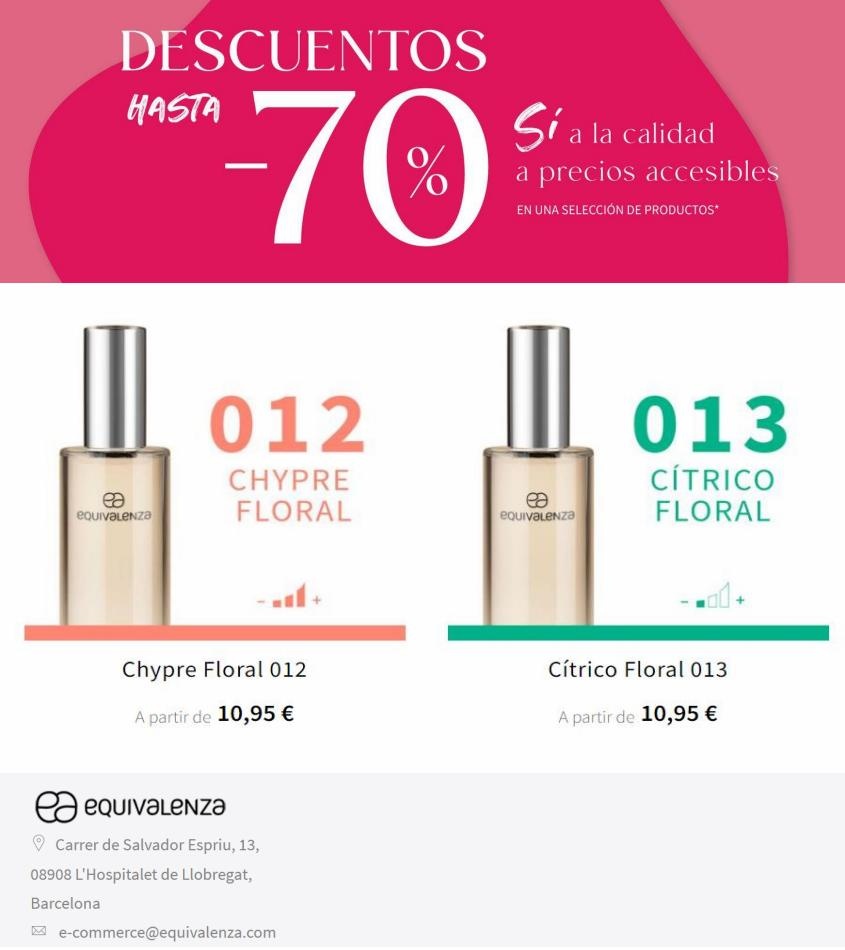 Equivalenza Equivalenza Descuentos de hasta el 70%