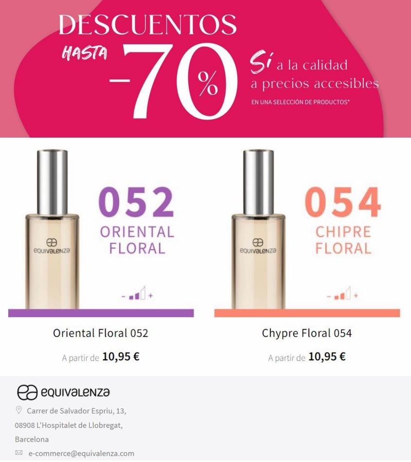 Equivalenza Equivalenza Descuentos de hasta el 70%