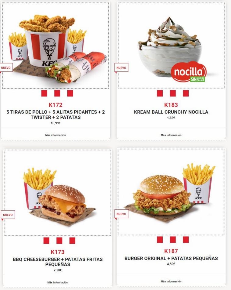 KFC Ofertas especiales KFC