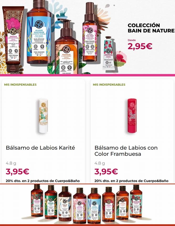 Yves Rocher 20% dto productos de Cuerpo&Baño