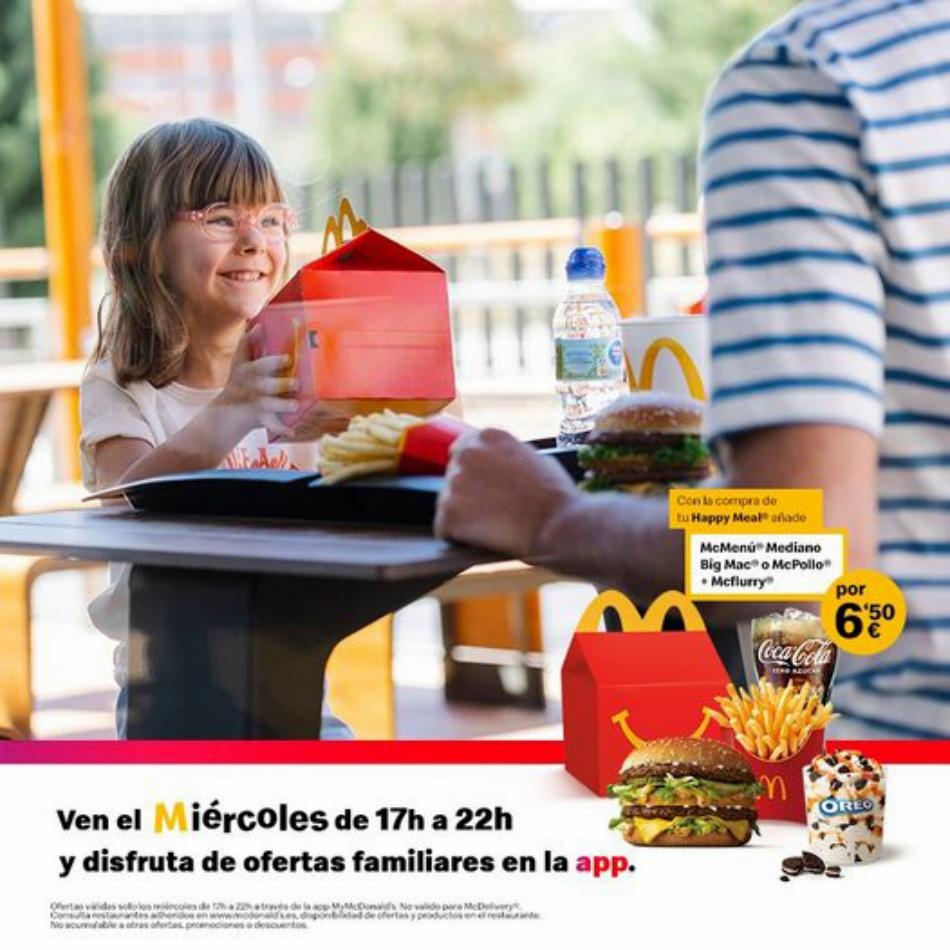McDonalds Disfruta de las mejores ofertas familiares de Miércoles