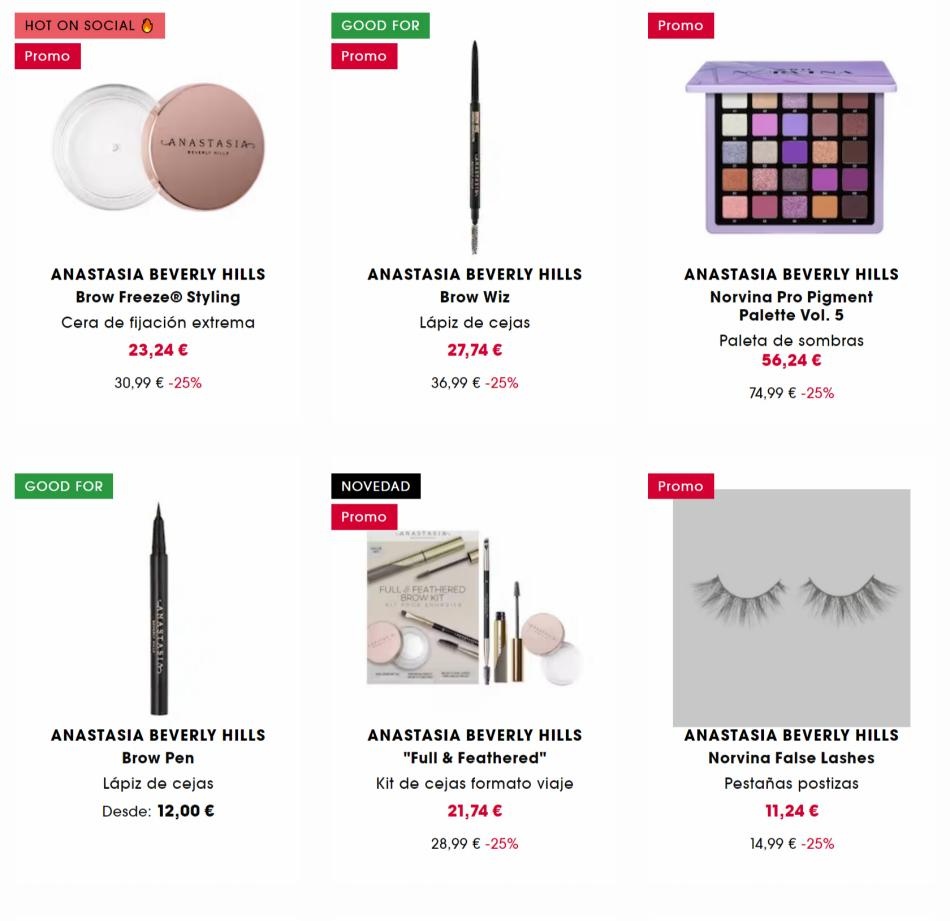 Sephora -25% en la marca Anastasia Beverly hills