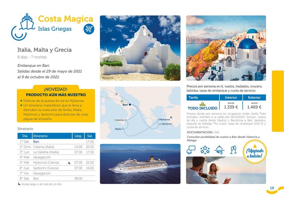 Viajes El Corte Inglés  Costa Cruceros - Lo mejor de 2021 