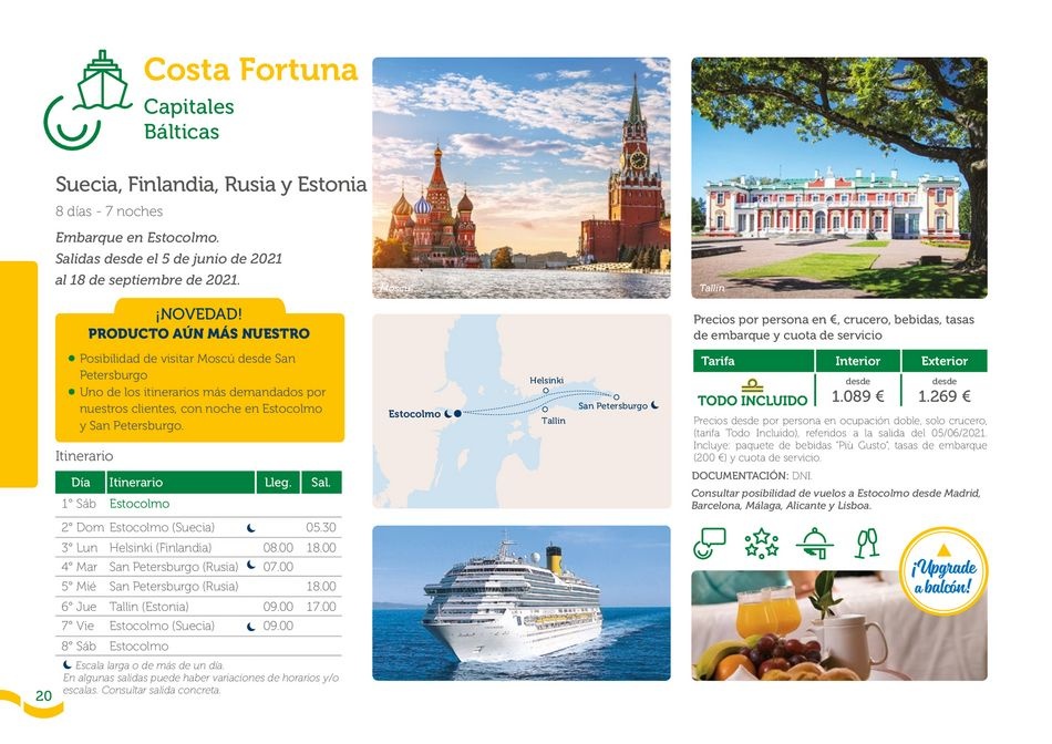 Viajes El Corte Inglés  Costa Cruceros - Lo mejor de 2021 