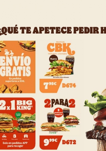 Folleto Burger King Promociones Burger King ofertas