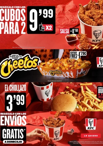 Folleto KFC Ofertas especiales KFC