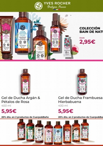 Folleto Yves Rocher 20% dto productos de Cuerpo&Baño