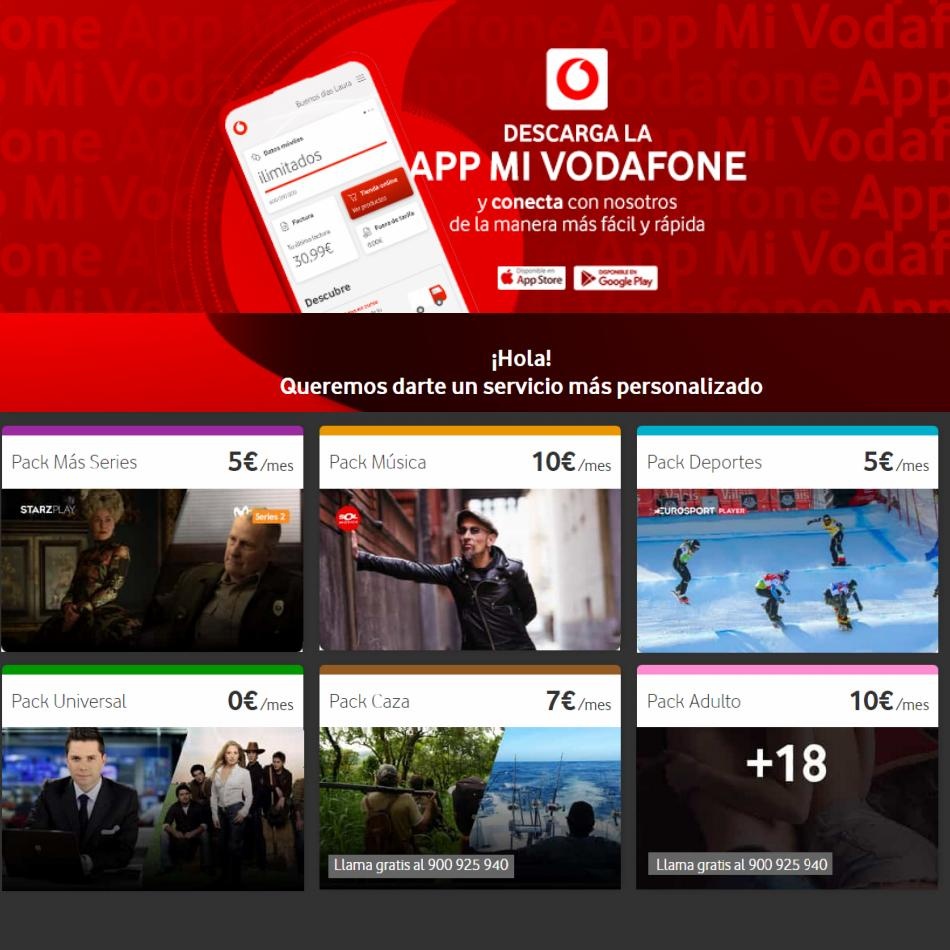 Vodafone Packs de Televisión